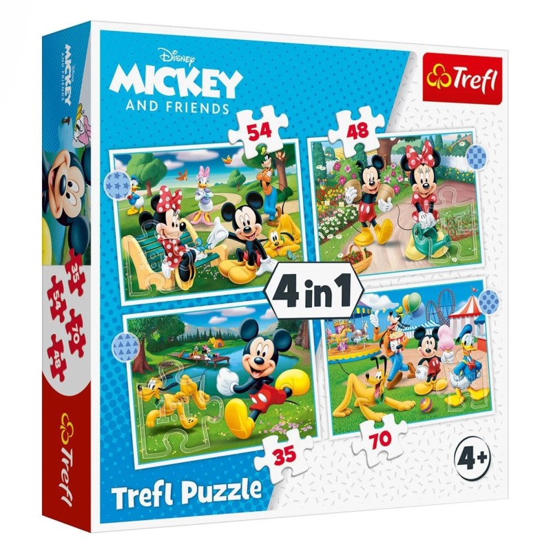 Puzzle Mickey Mouse Disney 4 in 1
